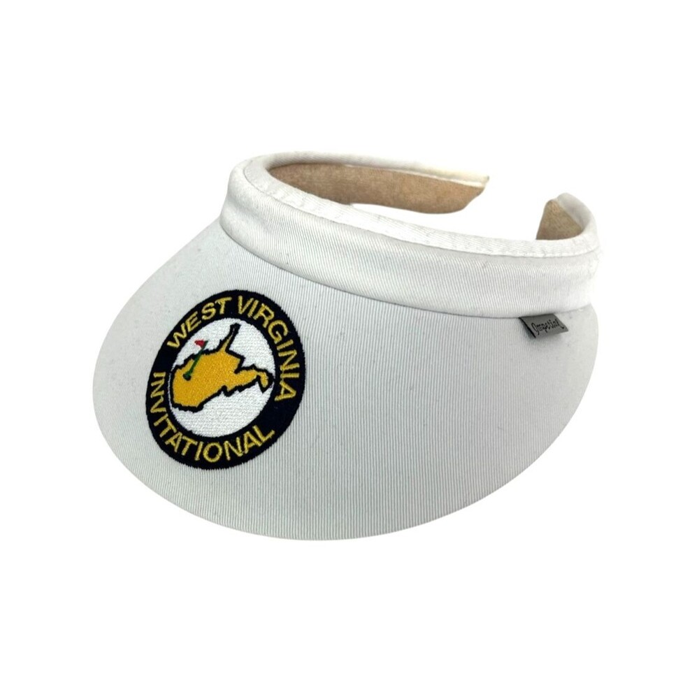 West Virginia International Golf Sun Visor Hat  Adult OS  White  Outdoor Tennis